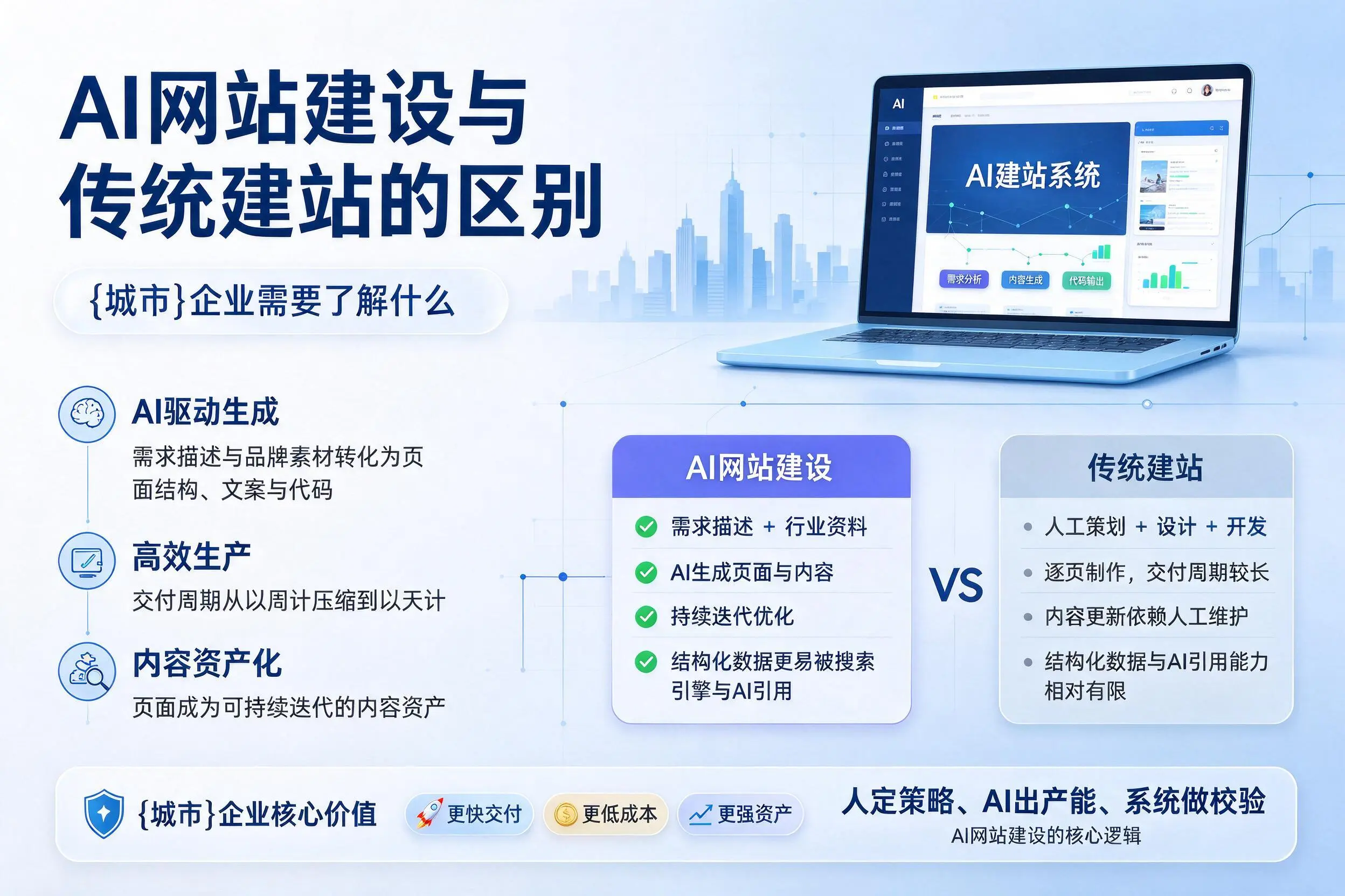 AI网站建设与传统建站的区别,柳州企业需要了解什么