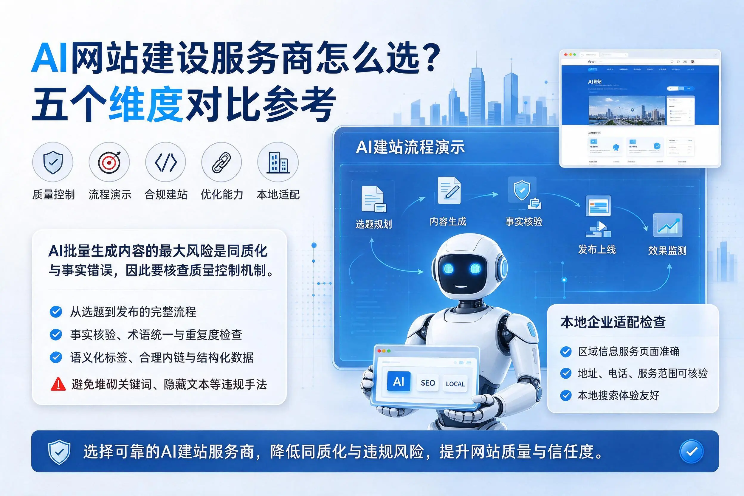 柳州AI网站建设服务商怎么选？五个维度对比参考
